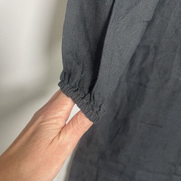 LILLY PULITZER Bethanne Linen Shirt Dress Size 0 Onyx Black NEW No Belt Coastal - Picture 4 of 11